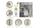 Ver imagem 7 de Guarda Roupa Casal 100% MDF BP com 3 Portas e 1 Espelho Zermatt Preto