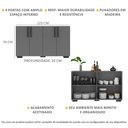 Ver imagem 4 de Aparador Buffet 4 Portas com Pés Quadrados Viena Multimóveis