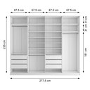 Ver imagem 5 de Guarda Roupa Casal 100% MDF BP com 4 Portas e 2 Espelhos Zermatt Branco