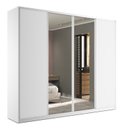 Ver imagem 2 de Guarda Roupa Casal 100% MDF BP com 4 Portas e 2 Espelhos Zermatt Branco