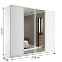 Ver imagem 4 de Guarda Roupa Casal 100% MDF BP com 4 Portas e 2 Espelhos Zermatt Branco