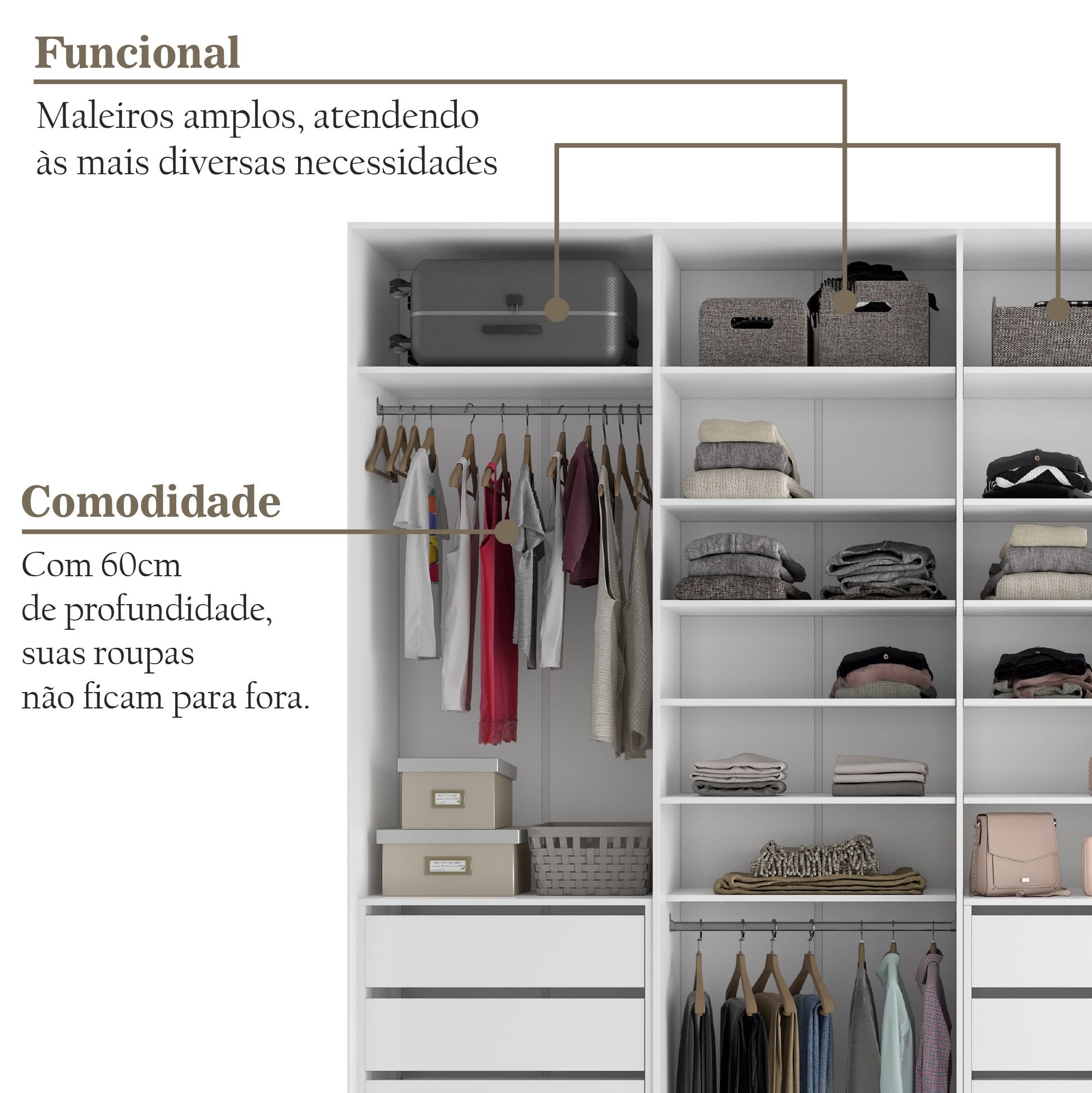 Guarda Roupa Casal 100% MDF BP com 4 Portas e 2 Espelhos Zermatt - 12