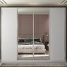 Guarda Roupa Casal 100% MDF BP com 4 Portas e 2 Espelhos Zermatt - 3