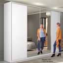 Ver mais imagens de Guarda Roupa Casal 100% MDF BP com 4 Portas e 2 Espelhos Zermatt Branco