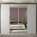 Ver imagem 3 de Guarda Roupa Casal 100% MDF BP com 4 Portas e 2 Espelhos Zermatt Branco
