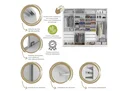 Ver imagem 7 de Guarda Roupa Casal 100% MDF BP com 4 Portas e 2 Espelhos Zermatt Preto