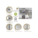 Ver imagem 7 de Guarda Roupa Casal 100% MDF BP com 4 Portas e 2 Espelhos Zermatt Preto