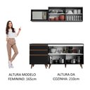 Ver imagem 6 de Armário de Cozinha Compacta 180cm Preto Reims Madesa 01