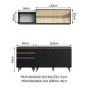 Ver imagem 4 de Armário de Cozinha Compacta 180cm Preto Reims Madesa 01