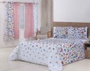 Ver imagem 1 de Jogo Lençol 4 Peças Cama Viúva 2,03mx1,20mx35cm 100% Algodão 180 Fios Ponto Palito Borboletas Colori