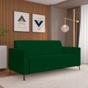 Ver imagem 1 de Sofá Living Decorativo Houston 2 Lugares 200cm Pés em Metal Veludo Verde G33 - Gran Belo