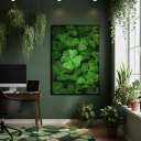 Ver imagem 2 de Quadro Decorativo Trevo Verde 70x50cm Mold Preta