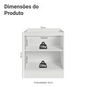 Ver imagem 2 de Balcão de Cozinha 70 cm 2 Portas (sem Tampo) Branco/Crema Agata Madesa