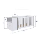 Ver imagem 3 de Conjunto Quarto de Bebê 1 Berço com Colchão 1 Cômoda Trocador Aconchego 