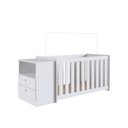 Ver imagem 2 de Conjunto Quarto de Bebê 1 Berço com Colchão 1 Cômoda Trocador Aconchego 