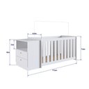 Ver imagem 3 de Conjunto Quarto de Bebê 1 Berço com Colchão 1 Cômoda Trocador Aconchego