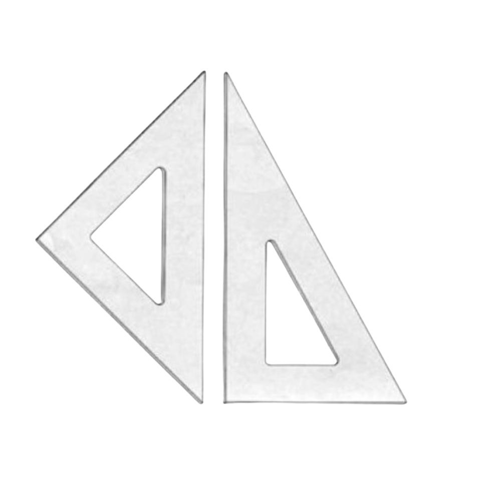 Ver imagem 1 de Par de Esquadro Acrilico Desenho Técnico 50 Cm -fenix