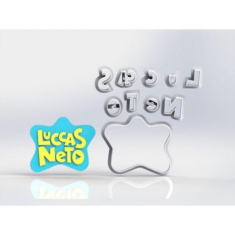 Cortador Lucas Neto Logo Modular Tamanho 5cm