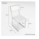 Ver imagem 3 de Conjunto Mesa de Jantar Retangular Imbuia 4 Cadeiras Estofado Riviera Industrial Branco