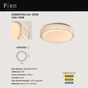 Ver imagem 3 de Plafon Redondo de Cristal Acrílico Branco 28cm Led 20w 3 em 1 Bivolt