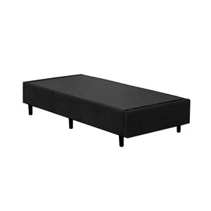 Cama Box Solteiro 88 Preto Sintetico - Santo Box