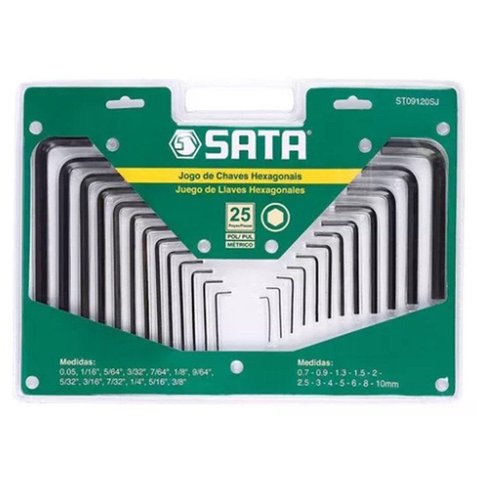 Ferramenta Allen 25 Peças Jogo Chave Sata