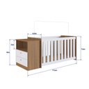Ver imagem 3 de Conjunto Quarto de Bebê 1 Berço com Colchão 1 Cômoda Trocador Aconchego 