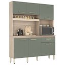 Ver imagem 2 de Cozinha Compacta 6 Portas Alamo 91601 Avena Menta Demobile