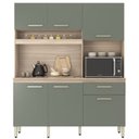 Ver mais imagens de Cozinha Compacta 6 Portas Alamo 91601 Avena Menta Demobile