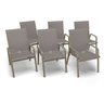 Kit 6 Cadeiras Riviera Piscina Alumínio Fendi Tela Fendi - 1