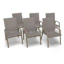 Ver imagem 1 de Kit 6 Cadeiras Riviera Piscina Alumínio Fendi Tela Fendi