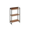 Ver imagem 4 de Kit Escritório Estante Areta 3 Prateleiras com Mesa Industrial Aspen 120cm C01 Nogal - Lyam Decor
