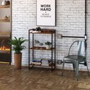 Ver imagem 2 de Kit Escritório Estante Areta 3 Prateleiras com Mesa Industrial Aspen 120cm C01 Nogal - Lyam Decor