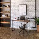 Ver imagem 3 de Kit Escritório Estante Areta 3 Prateleiras com Mesa Industrial Aspen 120cm C01 Nogal - Lyam Decor