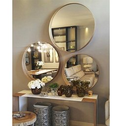 Espelho Decorativo LIP UD Gold Demoglass Diâmetro 80 - 3