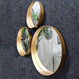 Espelho Decorativo LIP UD Gold Demoglass Diâmetro 80 - 4