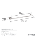 Ver imagem 4 de Toalheiro 60 cm Inox Corten - Kromus RT0305C
