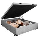 Ver imagem 2 de Cama Box Baú Viúva Sereneprime Suede Cinza 128x188x44