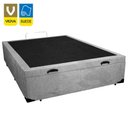 Ver imagem 6 de Cama Box Baú Viúva Sereneprime Suede Cinza 128x188x44