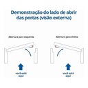 Ver imagem 2 de Porta de Alumínio Lambril Branca Direita - 210x90