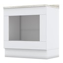 Ver imagem 1 de Balcão Forno de Embutir 80cm Americana Branco com Tampo Calcare - Móveis Henn