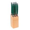 Ver imagem 2 de Conjunto de Talheres Luxo 21 Peças Original Laguiole La Tour - Verde
