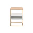 Ver imagem 2 de Mesa Cabeceira Lucy Moderna Quarto Sala Apoio Cama:Dourado