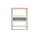 Ver imagem 6 de Mesa Cabeceira Lucy Moderna Quarto Sala Apoio Cama:Dourado