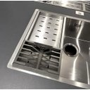 Ver imagem 3 de Cesto Escorredor Multiuso para Cuba de Cozinha Profissional Aço Inox 304 C/ Acessórios Cozix