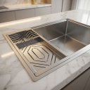 Ver imagem 1 de Cesto Escorredor Multiuso para Cuba de Cozinha Profissional Aço Inox 304 c/ Acessórios Cozix