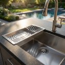 Ver imagem 2 de Cesto Escorredor Multiuso para Cuba de Cozinha Profissional Aço Inox 304 c/ Acessórios Cozix