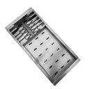 Ver imagem 1 de Cesto Escorredor Multiuso para Cuba de Cozinha Profissional Aço Inox 304 C/ Acessórios Cozix