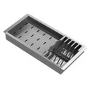 Ver imagem 2 de Cesto Escorredor Multiuso para Cuba de Cozinha Profissional Aço Inox 304 C/ Acessórios Cozix