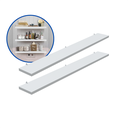Ver imagem 3 de Kit 2 Prateleira Branca 80X10 + Suporte Flutuante Mdf Organizadora Decoração Cozinha Banheiro Sala